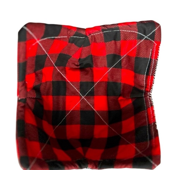 Hand Crafted Red Buffalo Plaid Bowl Cozy Set Cotton Microwaveable Cozies - Picture 5 of 10